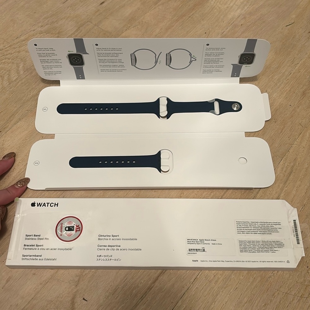 NIB Apple Watch 41mm Abyss Blue Sport Band